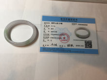 Load image into Gallery viewer, 50mm certified 100% natural Type A icy watery light green purple oval jadeite jade bangle PB208-2840