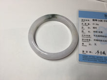 Load image into Gallery viewer, 55.5mm certified 100% natural type A icy watery green/purple jadeite jade bangle BN89-3521