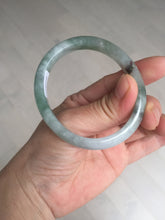 Load image into Gallery viewer, 51.8mm certified Type A 100% Natural icy watery light green/red oval Jadeite Jade bangle BQ9-3799