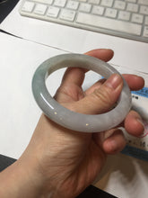 Load image into Gallery viewer, 60.4mm certified Type A 100% Natural icy watery light green/purple Jadeite Jade bangle BF145-9528