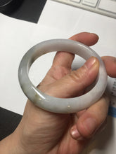 Load image into Gallery viewer, 57.7mm Certified 100% natural Type A dark green white gray purple brown jadeite jade bangle AD119-3012