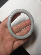 Load image into Gallery viewer, 50mm Type A 100% Natural light green/purple oval Jadeite Jade bangle BM70