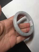 Load image into Gallery viewer, 50mm Type A 100% Natural light green/purple oval Jadeite Jade bangle BM70