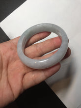 Load image into Gallery viewer, 50mm Type A 100% Natural light green/purple oval Jadeite Jade bangle BM70