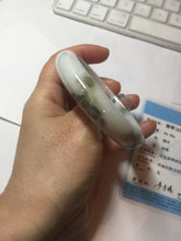 Load image into Gallery viewer, 58.8mm Certified Type A 100% Natural white/ green Jadeite Jade bangle PA3-3512 ($29.99 group)