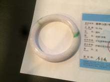 Load image into Gallery viewer, 57mm certified 100% natural sunny green/white/purple jadeite jade bangle AX92-5423