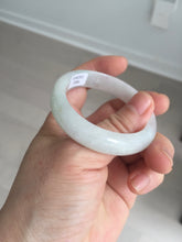 Load image into Gallery viewer, 47.5mm certified 100% natural Type A icy watery green white  oval jadeite jade bangle BP46-9356