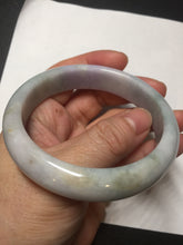 Load image into Gallery viewer, 58mm 100% natural certified light green purple yellow(FU LU SHOU) jadeite jade bangle BN37-7345