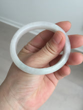 Load image into Gallery viewer, 47.5mm certified 100% natural Type A icy watery green white  oval jadeite jade bangle BP46-9356