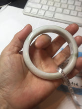 Load image into Gallery viewer, 58.8mm Certified Type A 100% Natural white/ green Jadeite Jade bangle PA3-3512 ($29.99 group)