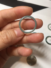 Load image into Gallery viewer, 17.7mm 7 1/2 100% natural type A icy watery green/blue icy watery Guatemala jadeite jade band ring group BP77