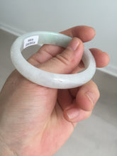 Load image into Gallery viewer, 47.5mm certified 100% natural Type A icy watery green white  oval jadeite jade bangle BP46-9356