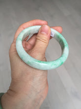 Load image into Gallery viewer, 56 mm Certified type A 100% Natural sunny green/white Jadeite bangle AY84-3462