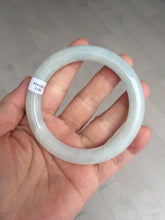 Load image into Gallery viewer, 57.7mm certified 100% natural type A icy watery light green white round cut jadeite jade bangle BS84-(1100)