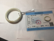 Load image into Gallery viewer, 56.5mm Certified Type A 100% Natural white/ green Jadeite Jade bangle PA4-3501 ($29.99 group)