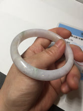 Load image into Gallery viewer, 56mm certified 100% natural type A icy watery green/purple jadeite jade bangle BN90-3561