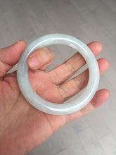 Load image into Gallery viewer, 57.7mm certified 100% natural type A icy watery light green white round cut jadeite jade bangle BS84-(1100)