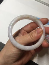Load image into Gallery viewer, 56mm certified 100% natural type A icy watery green/purple jadeite jade bangle BN90-3561