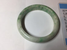 Load image into Gallery viewer, 58mm Certified type A 100% Natural sunny green/white Jadeite bangle AY85-3474