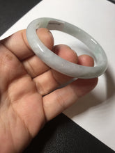 Load image into Gallery viewer, 49mm Type A 100% Natural light green oval Jadeite Jade bangle BM71