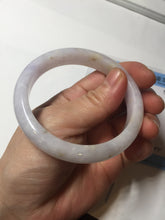 Load image into Gallery viewer, 56mm certified 100% natural type A icy watery green/purple jadeite jade bangle BN90-3561