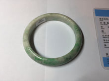 Load image into Gallery viewer, 58mm Certified type A 100% Natural sunny green/white Jadeite bangle AY85-3474