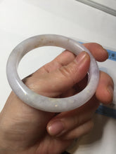 Load image into Gallery viewer, 56mm certified 100% natural type A icy watery green/purple jadeite jade bangle BN90-3561