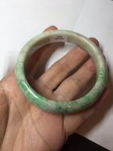 Load image into Gallery viewer, 58mm Certified type A 100% Natural sunny green/white Jadeite bangle AY85-3474