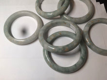 Load image into Gallery viewer, 51/52/54/55.5mm certified Type A 100% Natural light green/brown Jadeite Jade bangle GL11