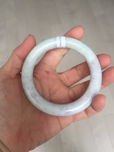 Load image into Gallery viewer, 56.6mm Certified 100% natural Type A light green purple brown chubby round cut jadeite jade bangle BQ14-5819