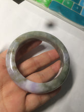 Load image into Gallery viewer, 56.4mm Certified 100% natural Type A green/white/purple/brown jadeite jade bangle AX94-5196