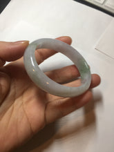 Load image into Gallery viewer, 51mm certified 100% natural Type A icy watery light green purple oval jadeite jade bangle PB209-2837