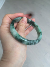 Load image into Gallery viewer, 60.1mm Certified Type A 100% Natural green/dark green Jadeite Jade bangle AS68-1658