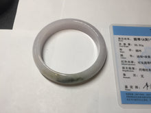 Load image into Gallery viewer, 57.7mm Certified 100% natural Type A dark green white purple jadeite jade bangle AH91-3014