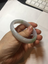 Load image into Gallery viewer, 51mm certified 100% natural Type A icy watery light green purple oval jadeite jade bangle PB209-2837