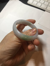 Load image into Gallery viewer, 51mm certified 100% natural Type A icy watery light green purple oval jadeite jade bangle PB209-2837