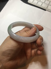 Load image into Gallery viewer, 51mm certified 100% natural Type A icy watery light green purple oval jadeite jade bangle PB209-2837