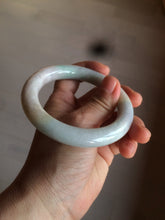 Load image into Gallery viewer, 57.9mm certified 100% natural type A light sunny green/purple/yellow chubby round cut jadeite jade bangle BF33-9221