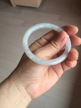 Load image into Gallery viewer, 53.5mm certified 100% natural icy watery light green purple slim round cut jadeite jade bangle PB73-1269