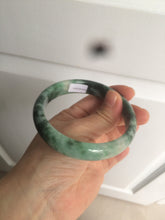 Load image into Gallery viewer, 60.1mm Certified Type A 100% Natural green/dark green Jadeite Jade bangle AS68-1658