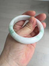 Load image into Gallery viewer, 53mm Certified Type A 100% Natural sunny green white(白底青) Jadeite Jade bangle BP45-3174