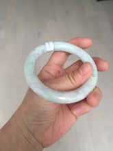 Load image into Gallery viewer, 53.9mm Certified 100% natural Type A light green purple brown chubby round cut jadeite jade bangle BQ16-5818