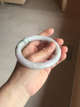 Load image into Gallery viewer, 58.8mm Certified Type A 100% Natural light green/sunny green/brown/black/purple(Rocky Mountain Dusk) chubby round cut Jadeite bangle PD90-1101