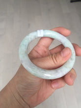 Load image into Gallery viewer, 53.9mm Certified 100% natural Type A light green purple brown chubby round cut jadeite jade bangle BQ16-5818