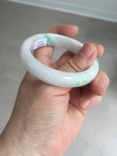 Load image into Gallery viewer, 53mm Certified Type A 100% Natural sunny green white(白底青) Jadeite Jade bangle BP45-3174