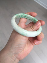 Load image into Gallery viewer, 58mm Certified type A 100% Natural sunny green/white Jadeite bangle AY85-3474