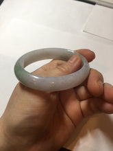 Load image into Gallery viewer, 51mm certified 100% natural Type A icy watery light green purple oval jadeite jade bangle PB209-2837