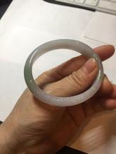Load image into Gallery viewer, 51mm certified 100% natural Type A icy watery light green purple oval jadeite jade bangle PB209-2837