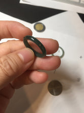 Load image into Gallery viewer, 17.5mm 7 1/4 100% natural type A icy watery green/blue icy watery Guatemala jadeite jade band ring group  BP78