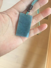 Load image into Gallery viewer, 100% Natural type A green/blue/gray Guatemala jadeite shadow carving little girl safe and sound pendant necklace/worry stone PC121